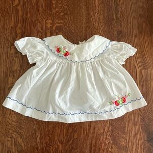 Vintage 90’s Baby Strawberry Blouse 18 Months